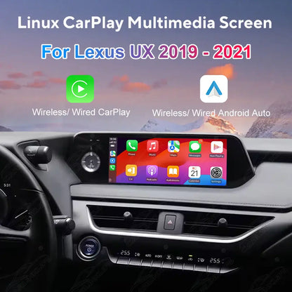 12.3 Inch Linux Touch Screen For Lexus UX 2019-2021 Wireless Carplay Android Auto Car Radio