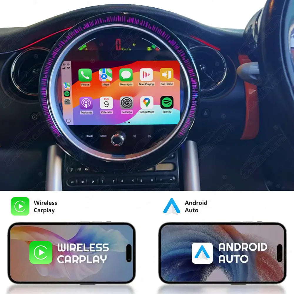 MINI Cooper & Cooper S (2003–2007) 9" Android Car Screen Upgrade with Wireless CarPlay & Android Auto