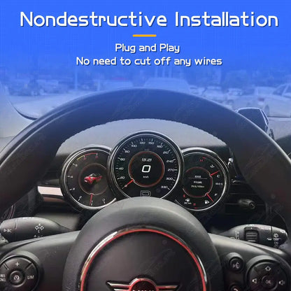 LCD Digital Cluster For MINI R & F Series 2006-2023 Linux Dashboard Gauge Cluster