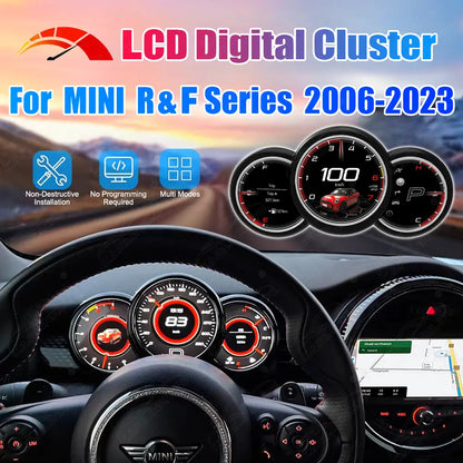 LCD Digital Cluster For MINI R & F Series 2006-2023 Linux Dashboard Gauge Cluster