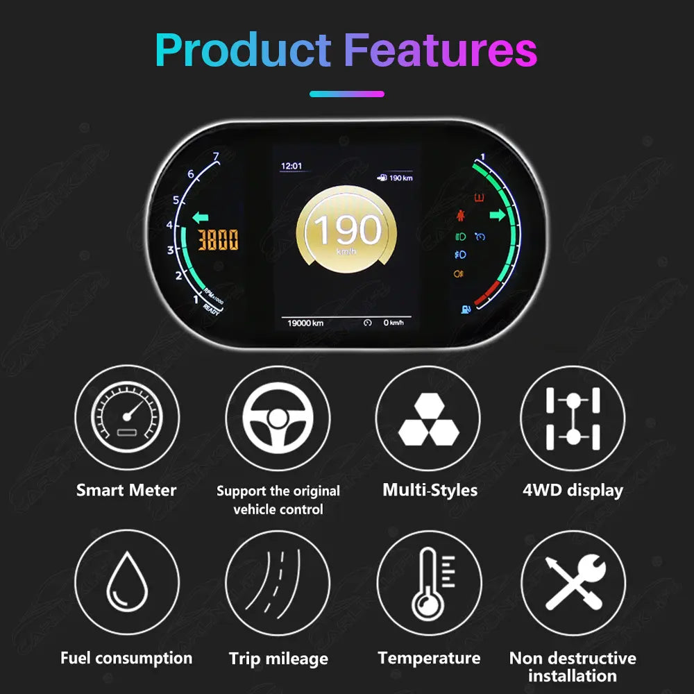 LCD Digital Cluster For MINI R & F Series 2007-2023 Linux Dashboard Gauge Cluster