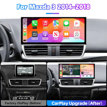 Mazda 3 (2014–2018) Linux Wireless CarPlay & Android Auto Screen Upgrade