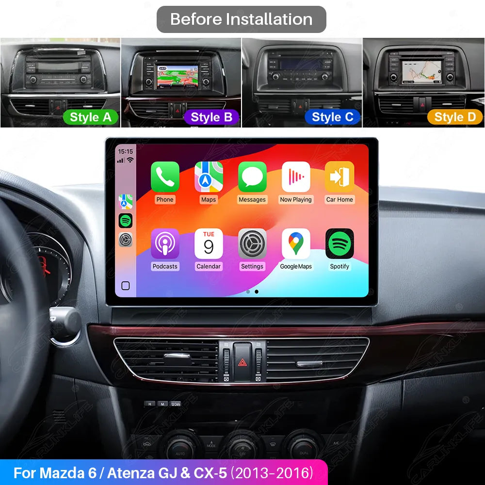 Mazda 6 / Atenza GJ & CX-5 (2013–2016) 13.1" Android Car Stereo Apple CarPlay Android Auto Screen Upgrade