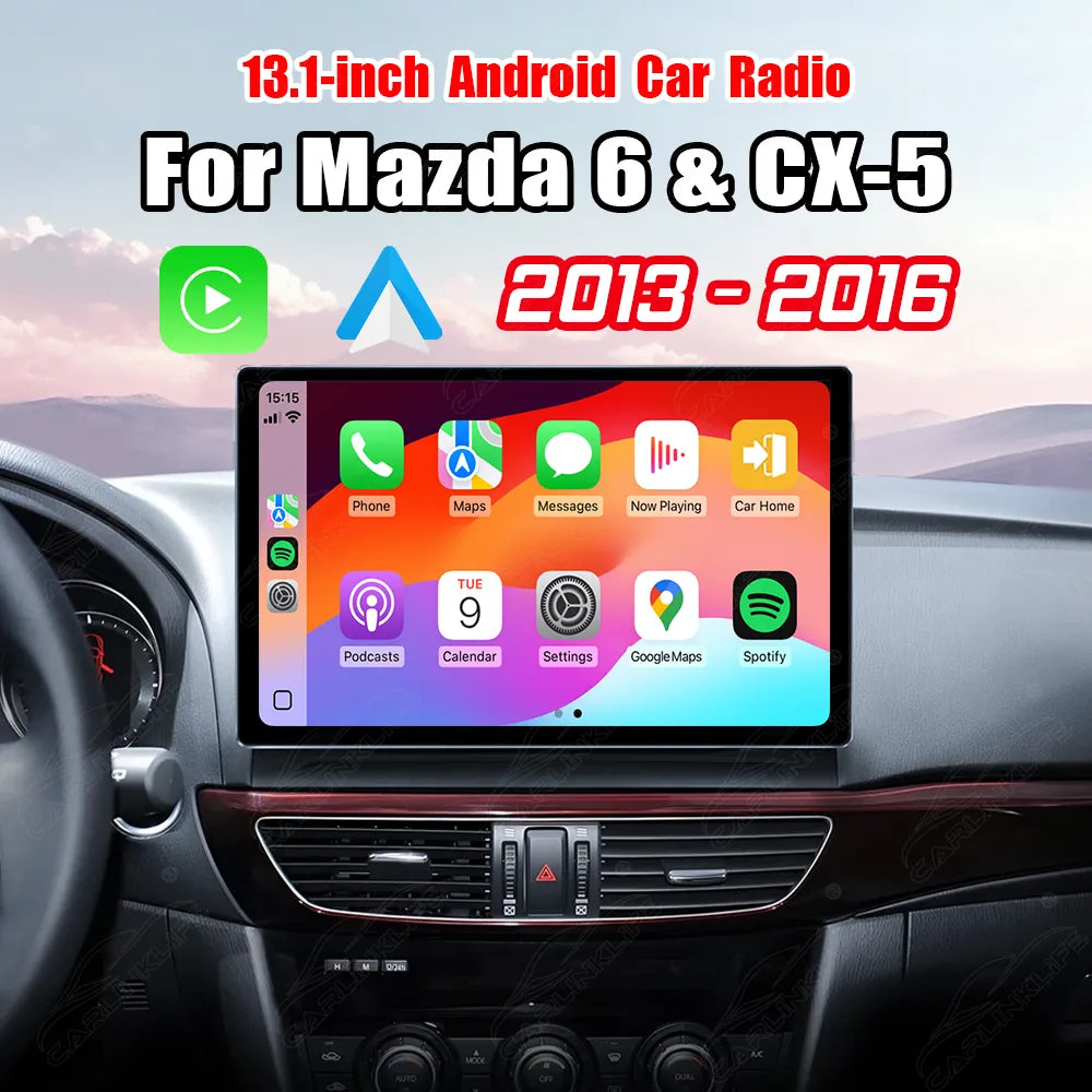 Mazda 6 / Atenza GJ & CX-5 (2013–2016) 13.1" Android Car Stereo Apple CarPlay Android Auto Screen Upgrade