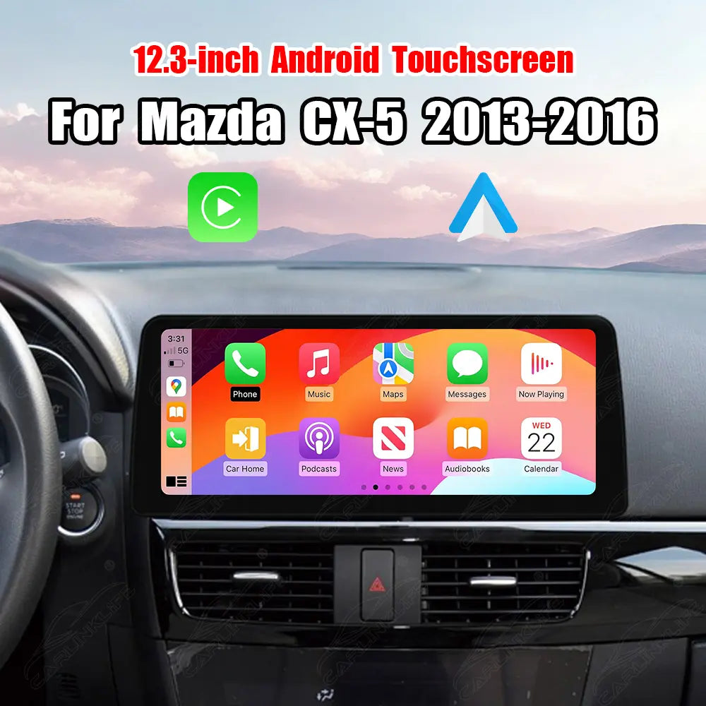 Mazda CX-5 (2013–2016) 12.3" Android Car Screen Upgrade with Wireless CarPlay & Android Auto | Retains OEM System