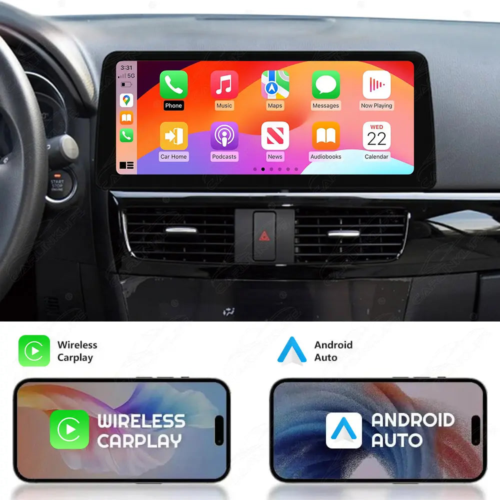 Mazda CX-5 (2013–2016) 12.3" Android Car Screen Upgrade with Wireless CarPlay & Android Auto | Retains OEM System