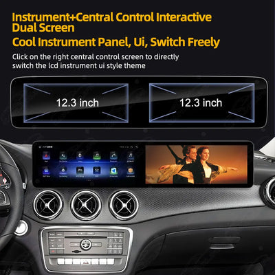 Mercedes-Benz A-Class/CLA/GLA W176/C117/X117/X156 (2013–2019) 24.6" Dual Screen Android Upgrade | Wireless CarPlay & Android Auto | Retains OEM System
