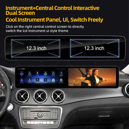 Mercedes-Benz A-Class/CLA/GLA W176/C117/X117/X156 (2013–2019) 24.6" Dual Screen Android Upgrade | Wireless CarPlay & Android Auto | Retains OEM System