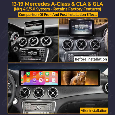 Mercedes-Benz A-Class/CLA/GLA W176/C117/X117/X156 (2013–2019) 24.6" Dual Screen Android Upgrade | Wireless CarPlay & Android Auto | Retains OEM System