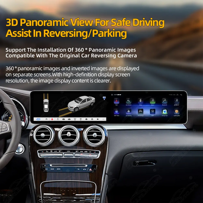 Mercedes-Benz C-Class W205 & GLC X253 (2015–2022) 24.6" Dual Screen Android Screen Upgrade | Wireless CarPlay & Android Auto | Retains OEM System