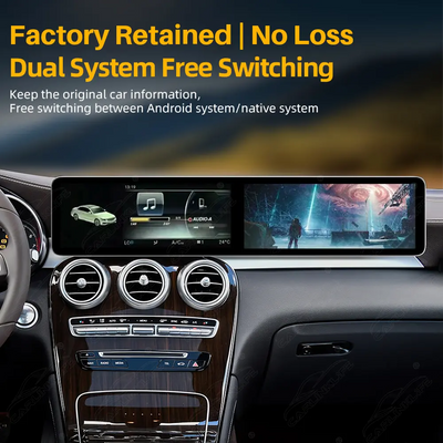 Mercedes-Benz C-Class W205 & GLC X253 (2015–2022) 24.6" Dual Screen Android Screen Upgrade | Wireless CarPlay & Android Auto | Retains OEM System