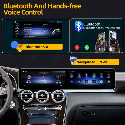 Mercedes-Benz C-Class W205 & GLC X253 (2015–2022) 24.6" Dual Screen Android Screen Upgrade | Wireless CarPlay & Android Auto | Retains OEM System