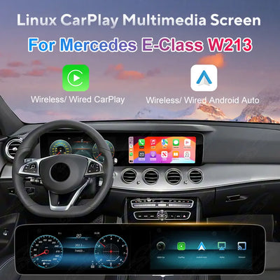 Mercedes-Benz E-Class W213 (2016–2020) 24.6" Digital Cluster & Linux Screen Upgrade | Wireless CarPlay & Android Auto | Analog Cluster Only