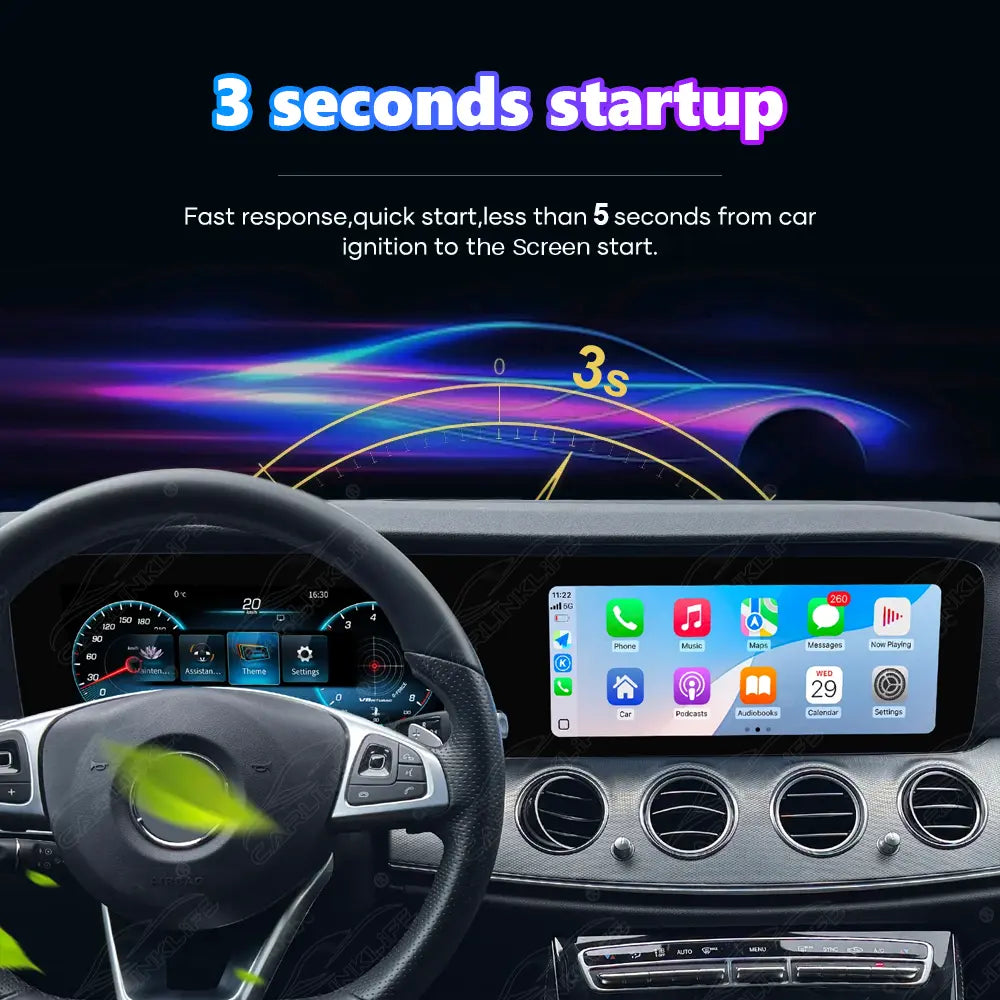 Mercedes-Benz E-Class W213 (2016–2020) 24.6" Digital Cluster & Linux Screen Upgrade | Wireless CarPlay & Android Auto | Analog Cluster Only