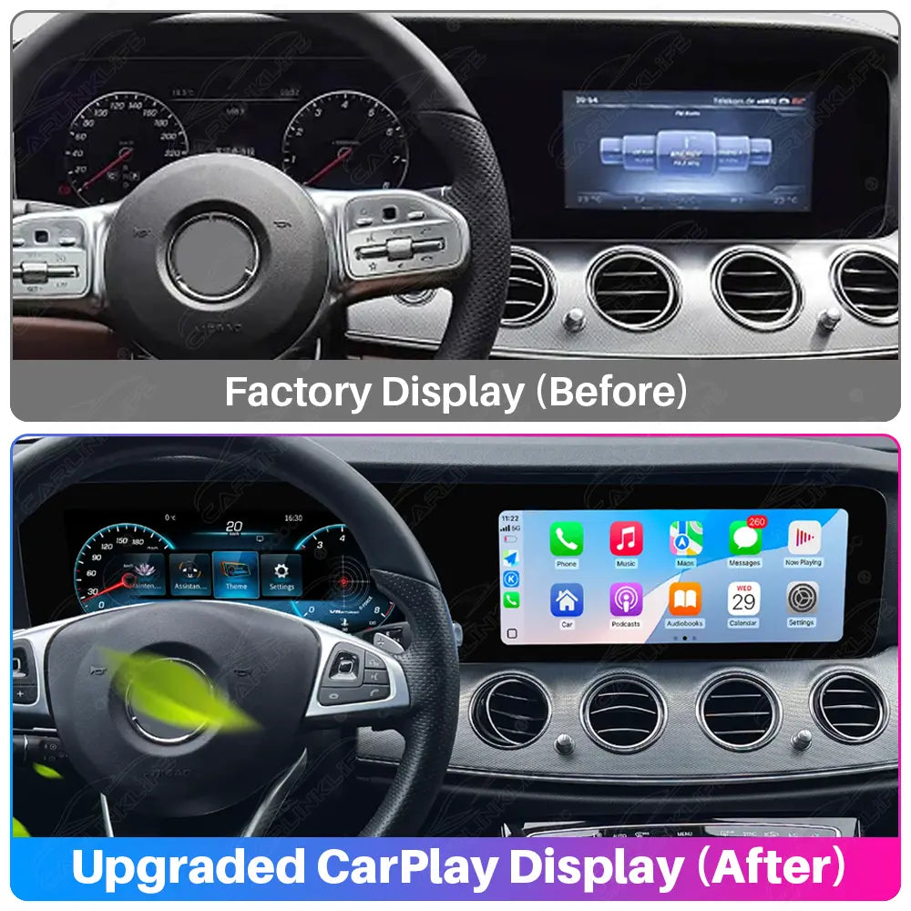 Mercedes-Benz E-Class W213 (2016–2020) 24.6" Digital Cluster & Linux Screen Upgrade | Wireless CarPlay & Android Auto | Analog Cluster Only