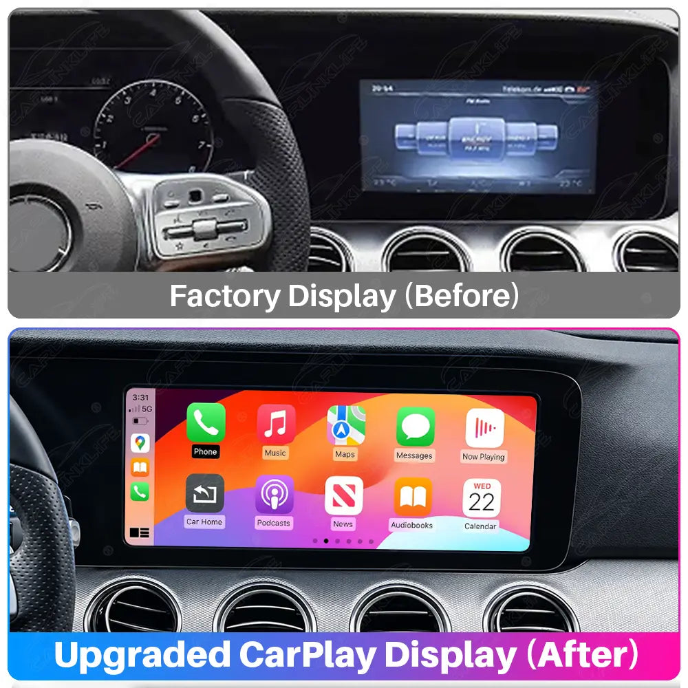 Mercedes-Benz E-Class W213 (2016–2020) 12.3" Linux Screen Upgrade | Wireless CarPlay & Android Auto | Analog Cluster Only