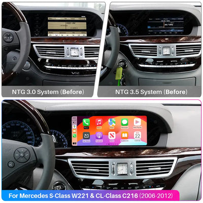 Mercedes-Benz S-Class W221 & CL-Class C216 (2006–2012) 10.25" Linux Screen Upgrade | Wireless CarPlay & Android Auto
