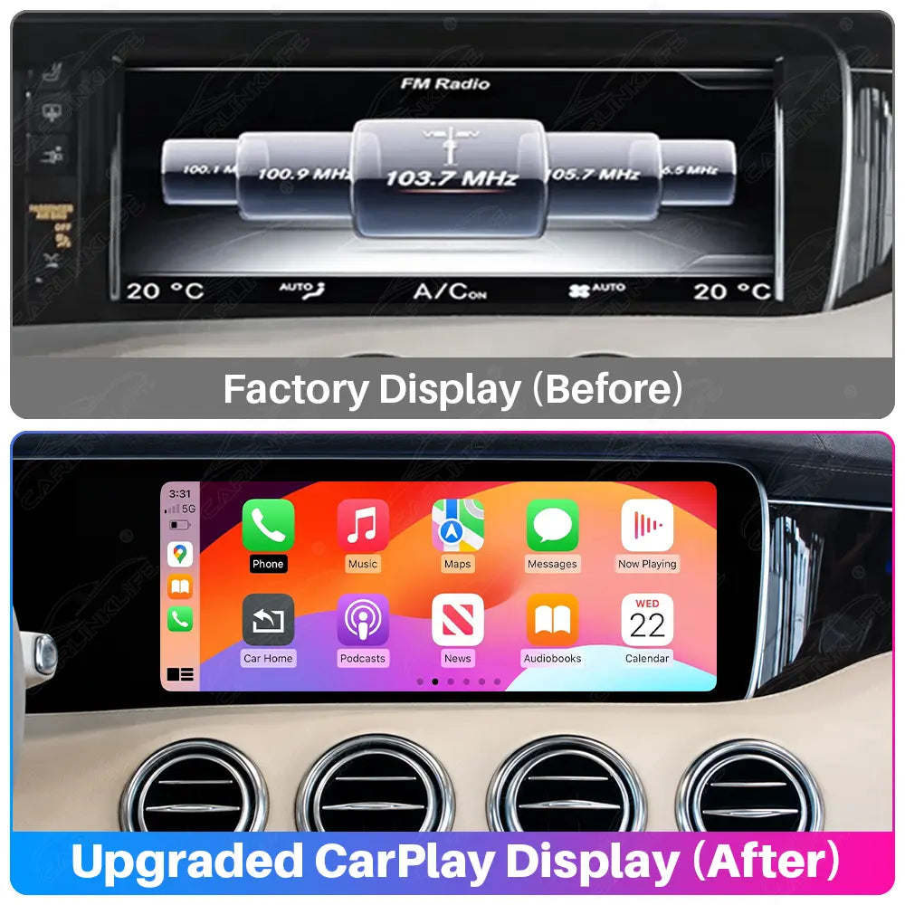 Mercedes-Benz S-Class W222 (2014–2017) 12.3" Linux Screen Upgrade | Wireless CarPlay & Android Auto | OEM Instrument Cluster Retained
