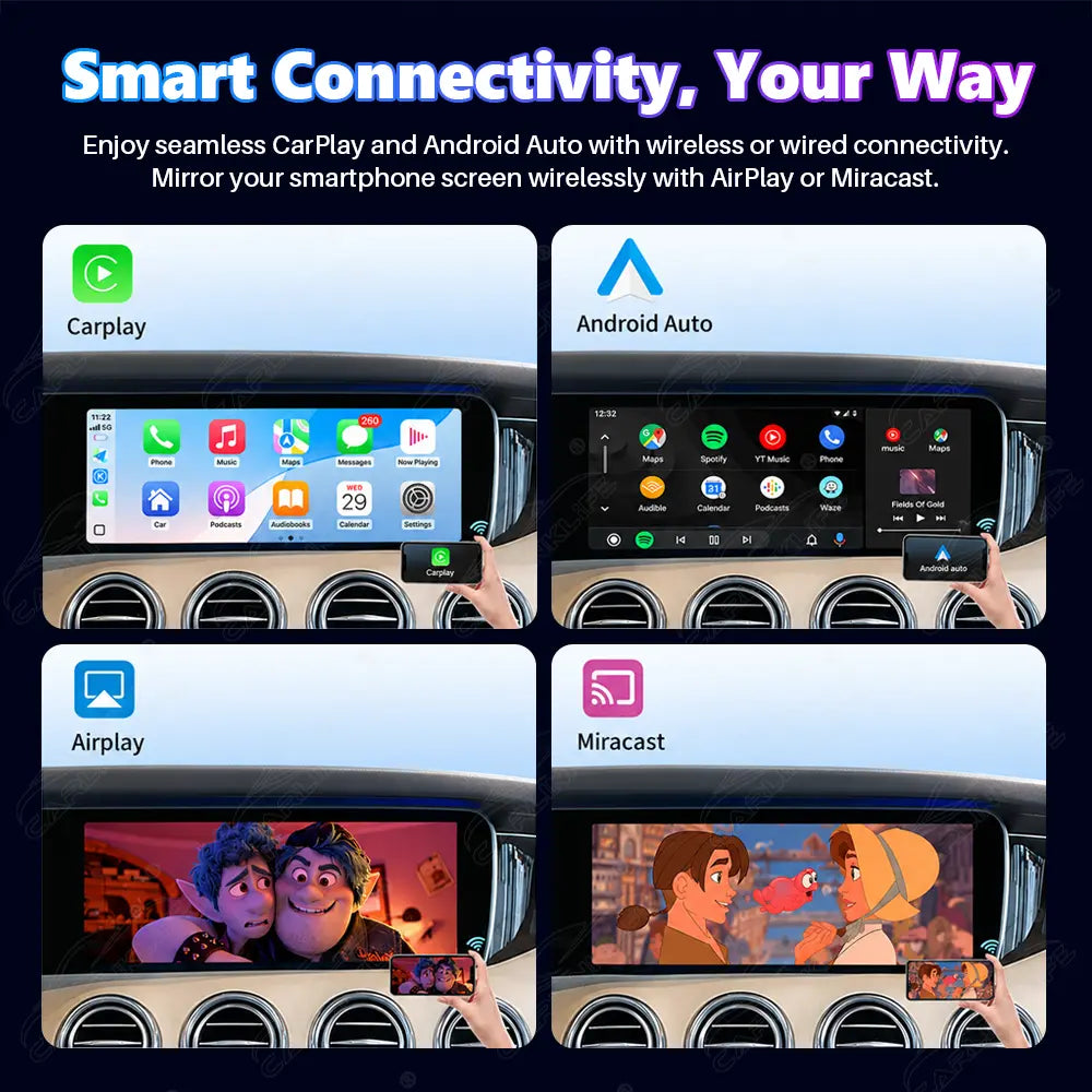 Mercedes-Benz S-Class W222 (2014–2017) 12.3" Linux Screen Upgrade | Wireless CarPlay & Android Auto | OEM Instrument Cluster Retained