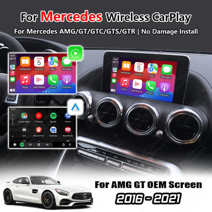 Wireless Apple Carplay & Android Auto for Mercedes Benz AMG GT GTC GTS GTR 2016-2021