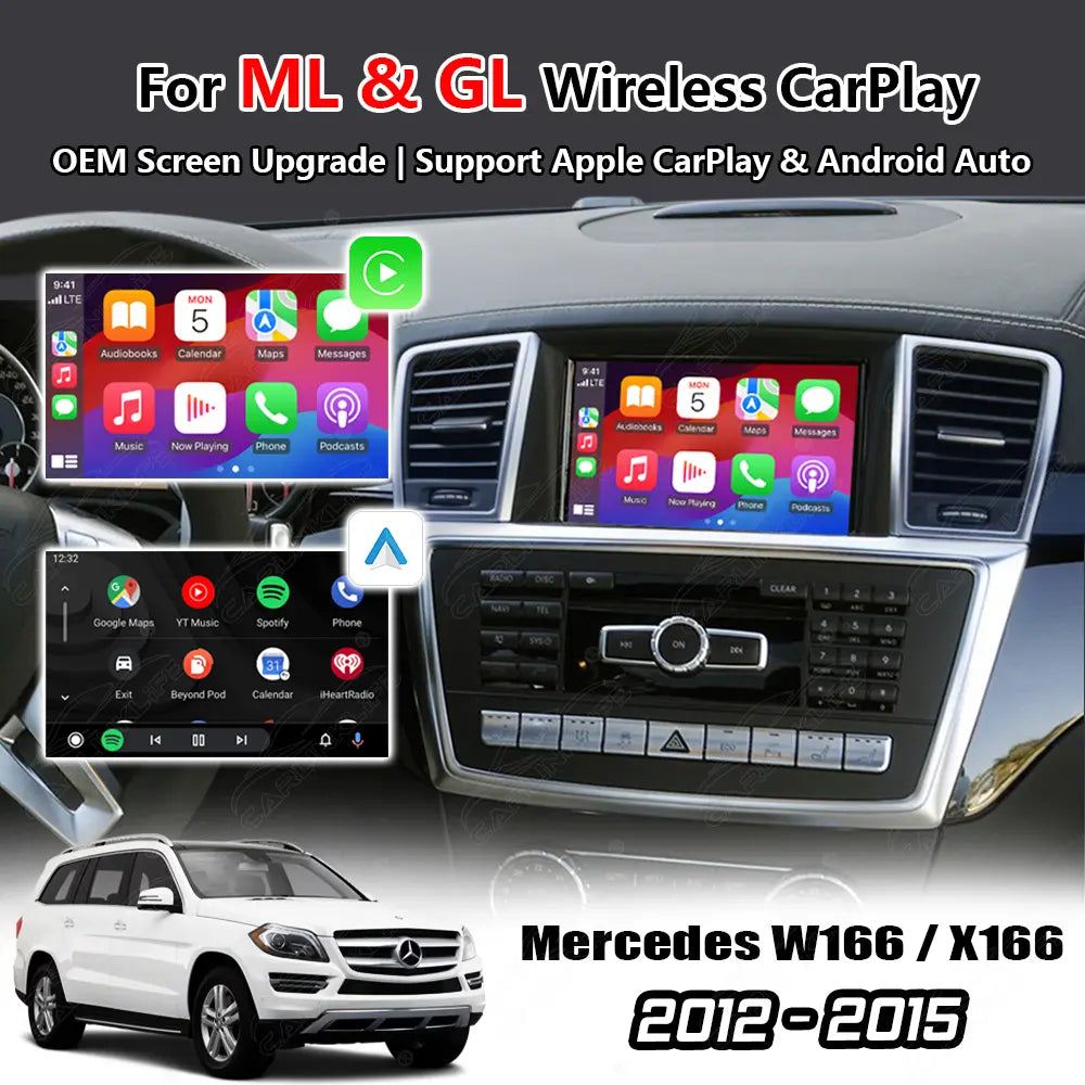Wireless Apple Carplay & Android Auto for Mercedes Benz ML/GL W166/X166 2012-2015