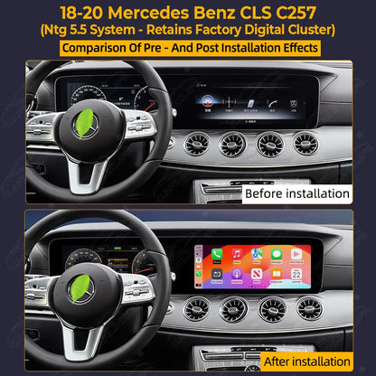 Mercedes-Benz CLS C257 (2018–2020) 12.3" Dual Screen Android Upgrade | Wireless CarPlay & Android Auto | OEM LCD Cluster Retained
