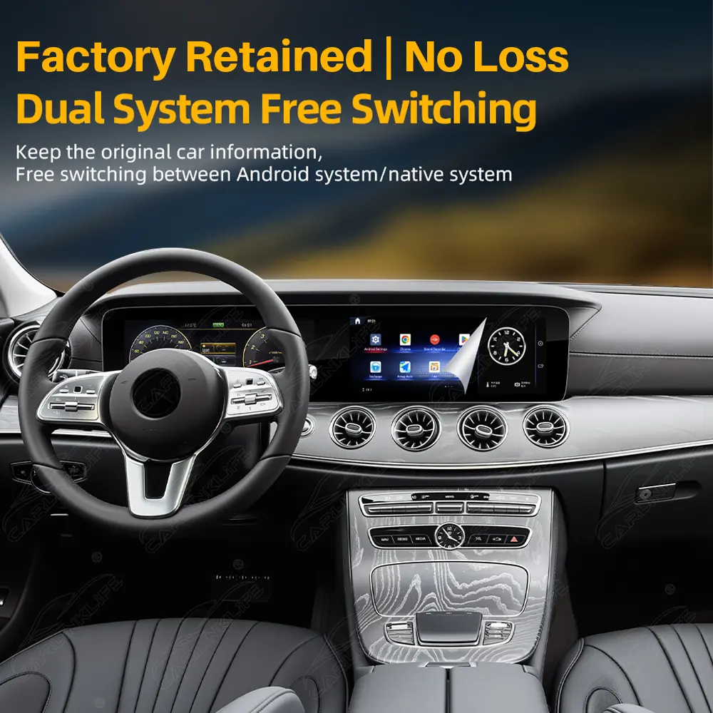 Mercedes-Benz CLS C257 (2018–2020) 12.3" Dual Screen Android Upgrade | Wireless CarPlay & Android Auto | OEM LCD Cluster Retained
