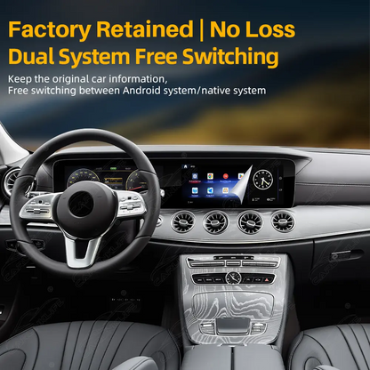Mercedes-Benz CLS C257 (2018–2020) 12.3" Dual Screen Android Upgrade | Wireless CarPlay & Android Auto | OEM LCD Cluster Retained