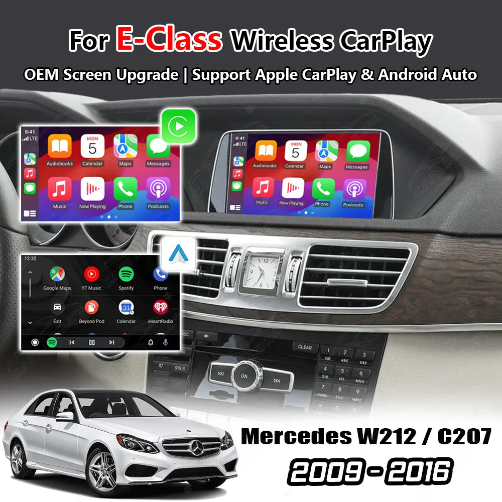 Wireless Apple Carplay & Android Auto for Mercedes Benz E-Class W212/C207 2009-2016
