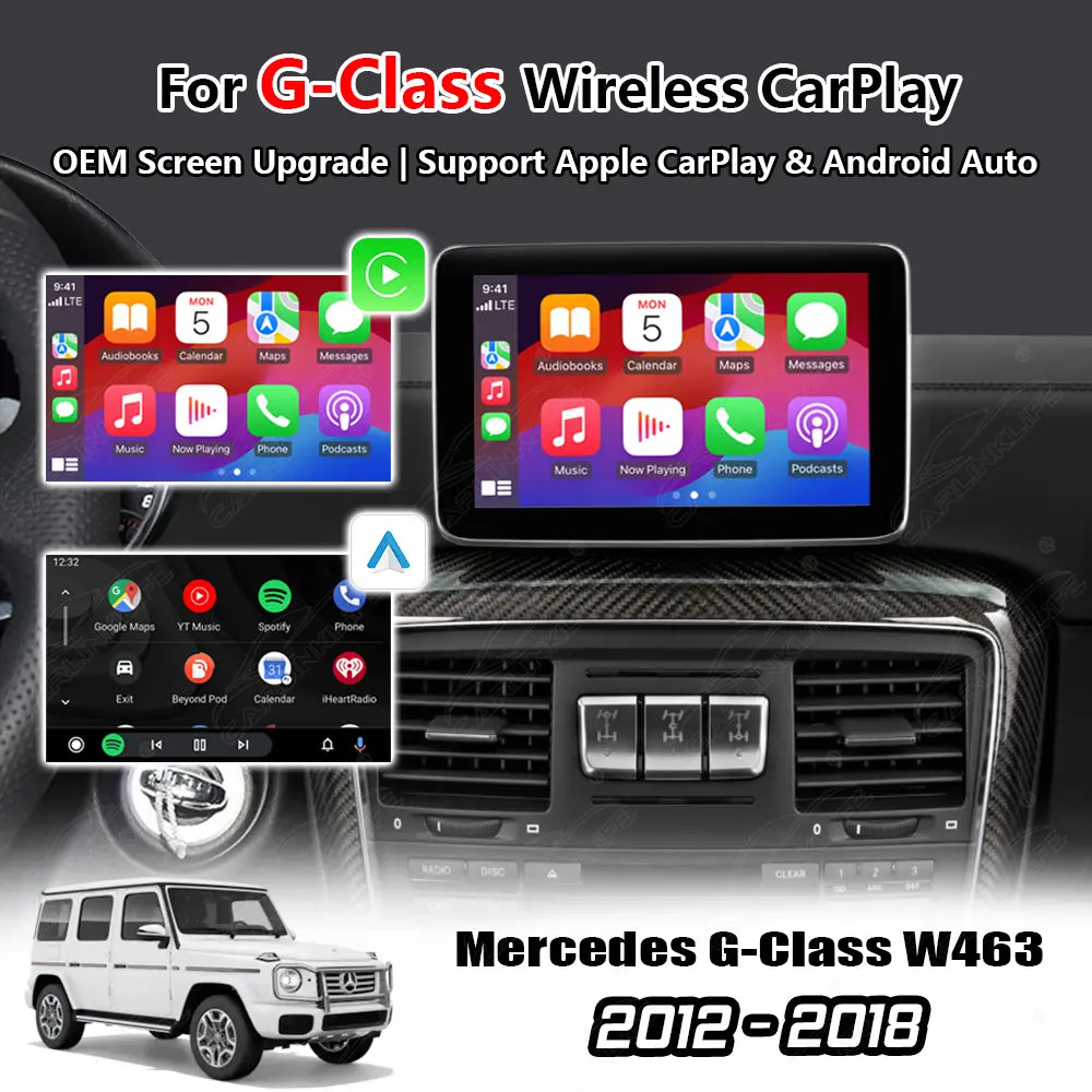 Wireless Apple Carplay & Android Auto for Mercedes Benz G-Class W463 2012-2018