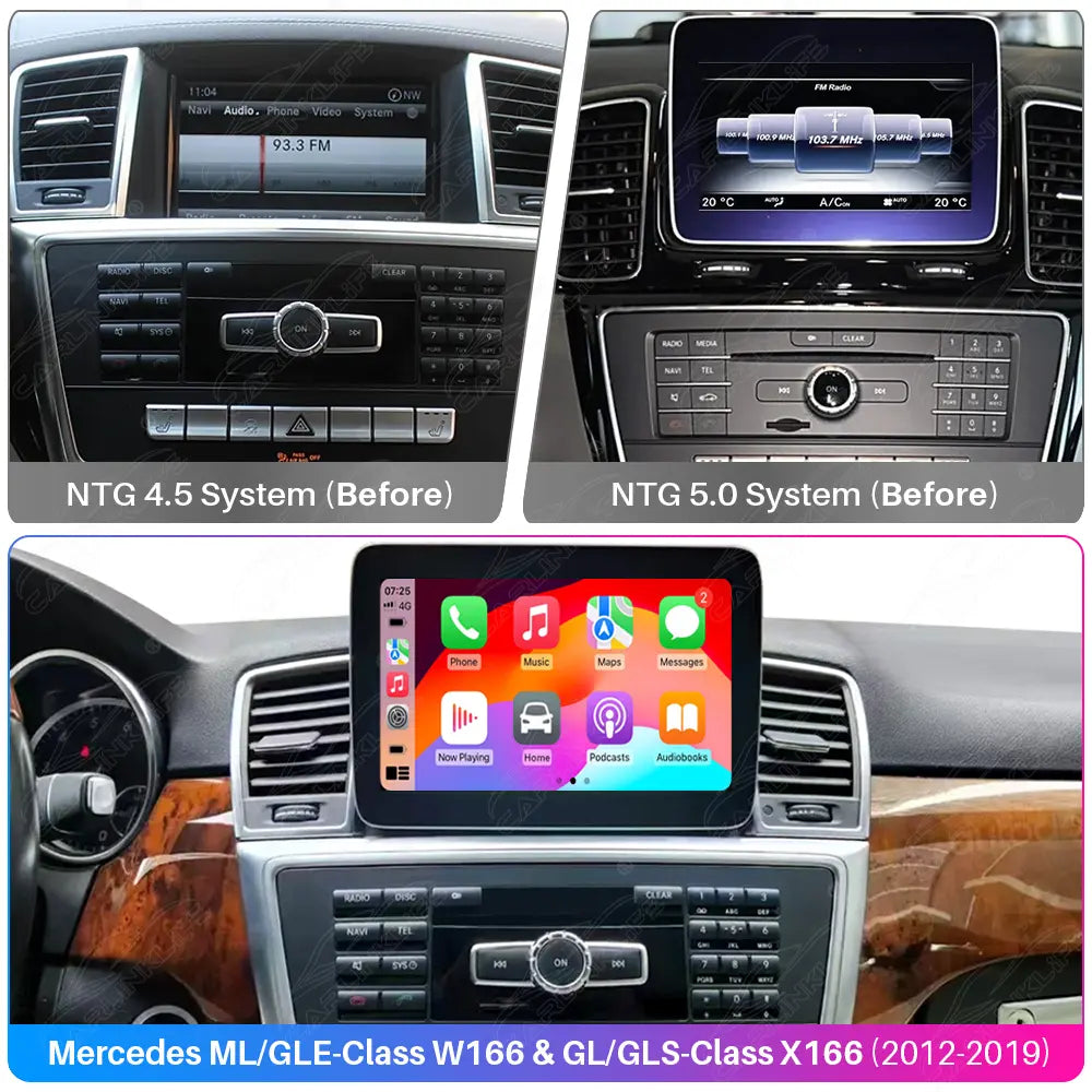 Mercedes-Benz ML / GLE-Class W166 (2012–2018) & GL / GLS-Class X166 (2013–2019) 8.4" Linux Screen Upgrade | Wireless CarPlay & Android Auto