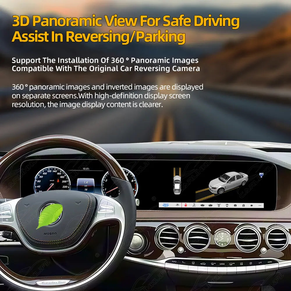 Mercedes-Benz S-Class W222 (2013–2020) 12.3" Dual Screen Android Upgrade | Wireless CarPlay & Android Auto | OEM LCD Cluster Retained