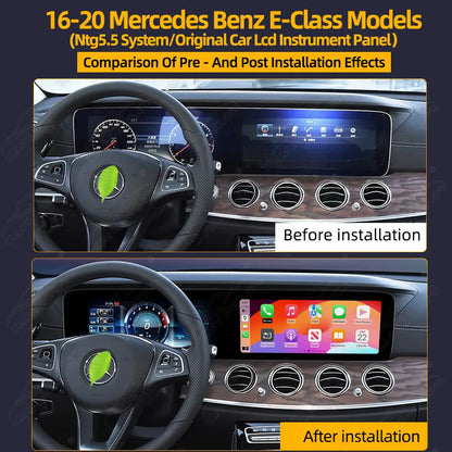 Mercedes-Benz E-Class W213 (2016–2020) 12.3" Dual Screen Android Upgrade | Wireless CarPlay & Android Auto | OEM LCD Cluster Retained