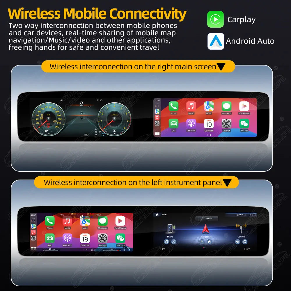 Mercedes-Benz E-Class W213 (2016–2020) 24.6" Digital Cluster & Android Screen Upgrade | Wireless CarPlay & Android Auto | Analog Cluster Only