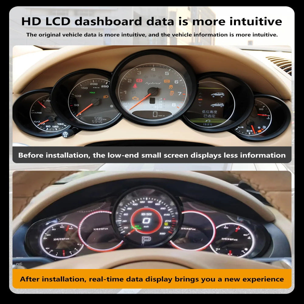 LCD Digital Cluster For Porsche Cayenne Panamera 2010-2017 Linux Digital LCD Dashboard Instrument Gauge Cluster