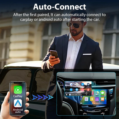 Carlinklife Wireless Apple CarPlay Android Auto Adapter USB Dongle Plug & Play