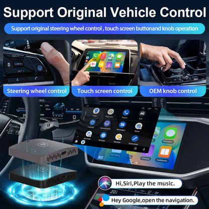 Carlinklife Wireless Apple CarPlay Android Auto Adapter USB Dongle Plug & Play
