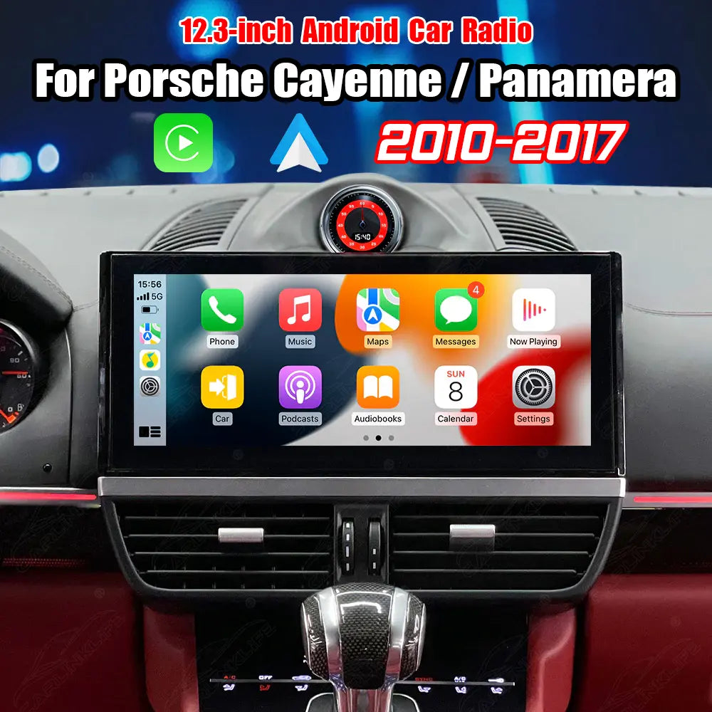 12.3" Android Car Radio For Porsche Cayenne / Panamera 2010-2017 Car Stereo GPS Navigation WiFi Carplay/ Stop Watch/ AC Panel