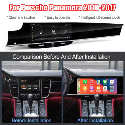12.3" Android Car Radio For Porsche Cayenne / Panamera 2010-2017 Car Stereo GPS Navigation WiFi Carplay/ Stop Watch/ AC Panel
