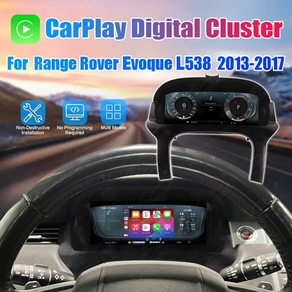12.3" CarPlay LCD Digital Cluster For Range Rover Evoque L538 2012-2018 Linux Dashboard Gauge Cluster