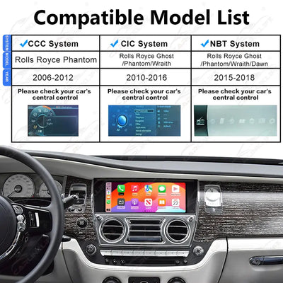 Wireless Apple Carplay Android Auto For Rolls Royce Phantom/Ghost/Dawn/Wraith 2006-2018 CarPlay Retrofit Module