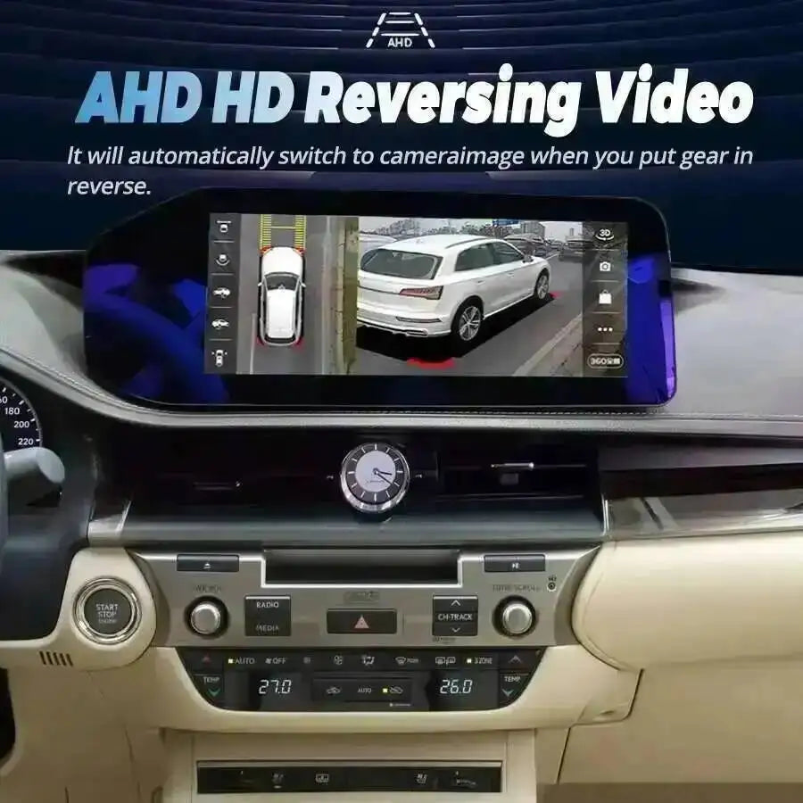 Lexus ES 2013–2018 12.3" Android Car Stereo Apple CarPlay Android Auto Screen Upgrade