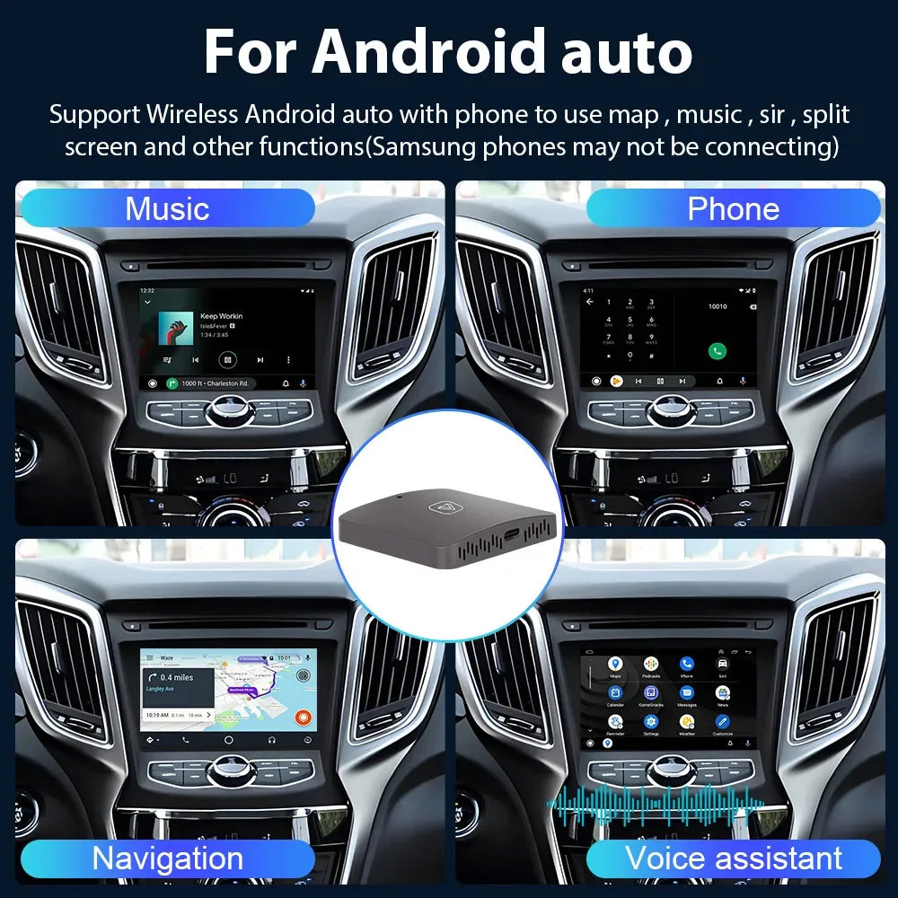 Carlinklife Wireless Apple CarPlay Android Auto Adapter USB Dongle Plug & Play