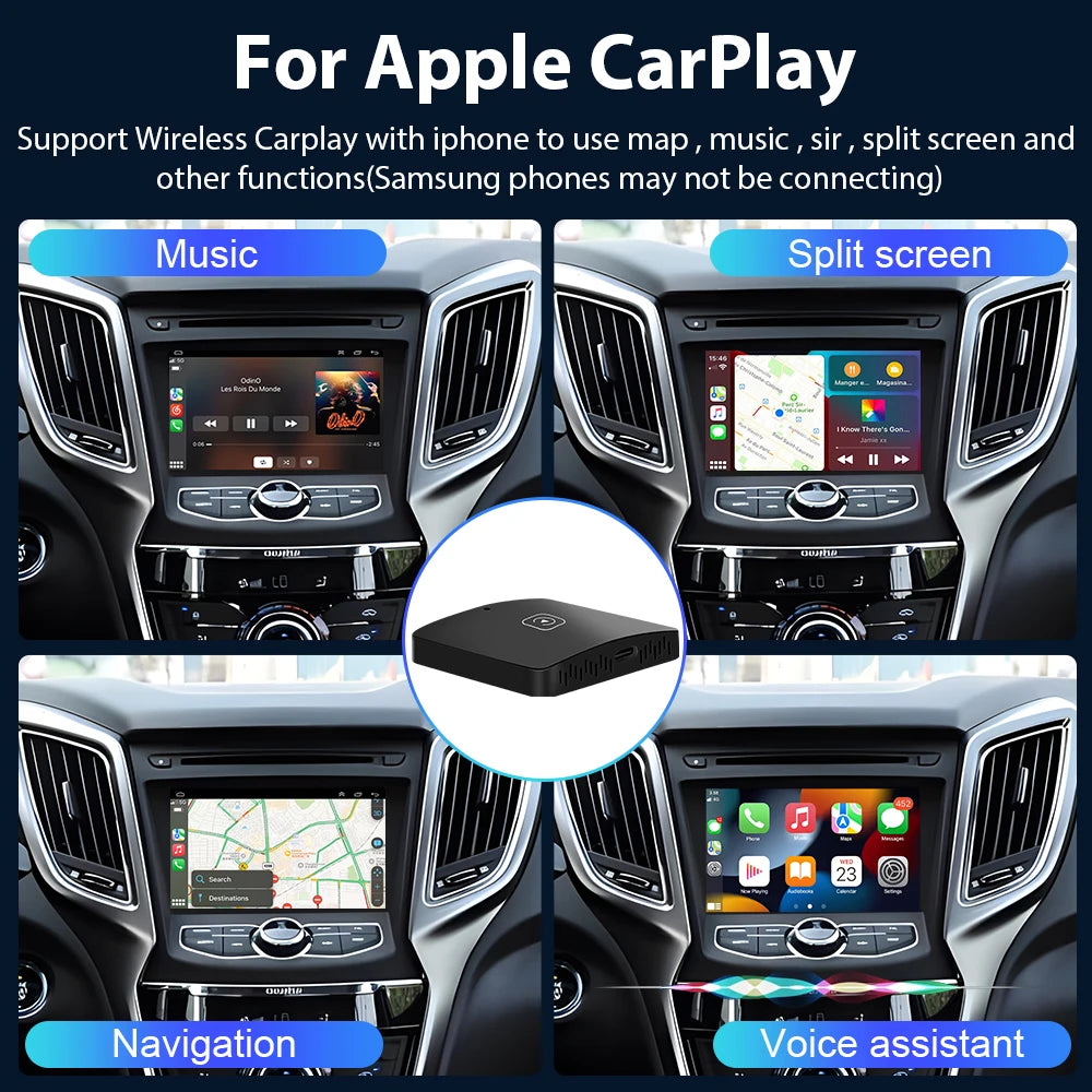 Carlinklife Wireless Apple CarPlay Android Auto Adapter USB Dongle Plug & Play