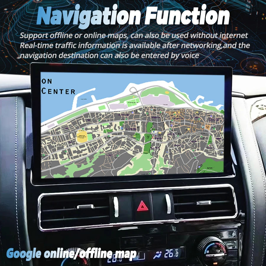 13.3 Inch Android Car Radio For Nissan Armada Y62 Patrol Infiniti QX80 QX56 2010-2022 Car Stereo CarPlay Multimedia Player