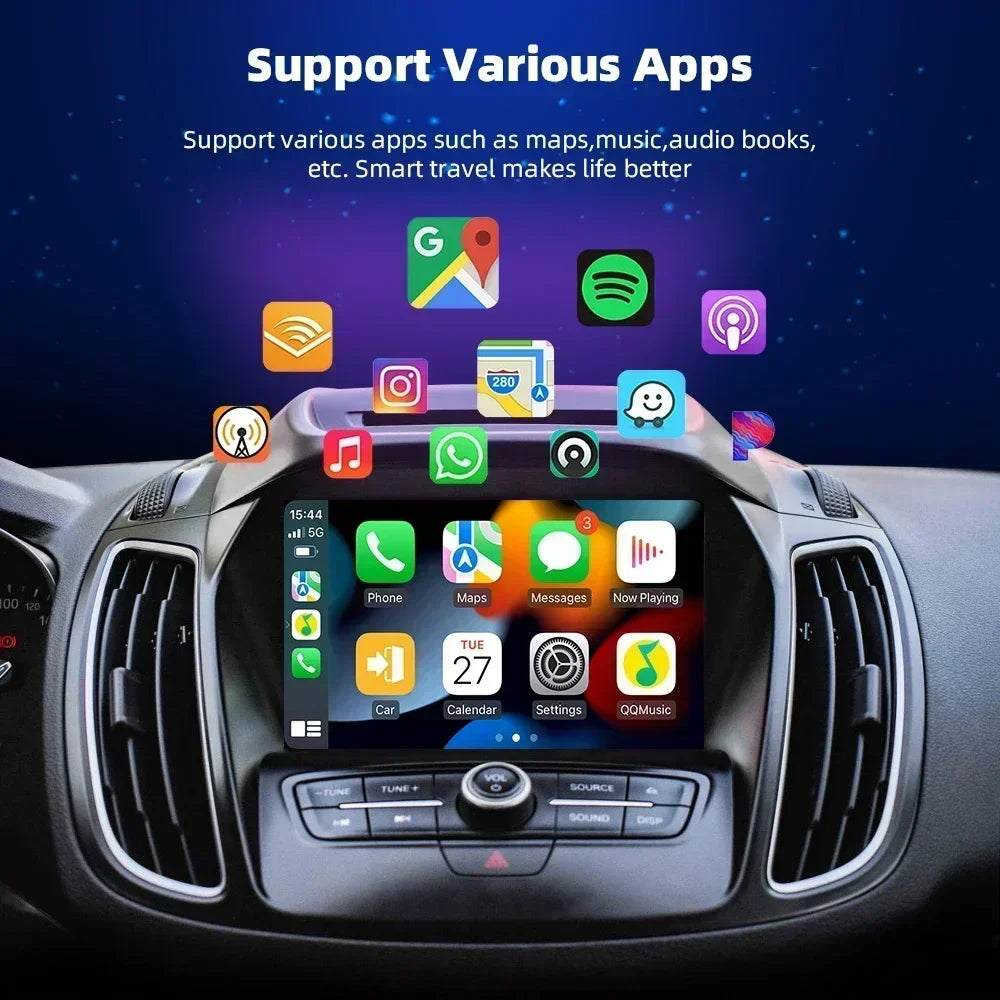 Carlinklife 5.0 2-in-1 Wireless CarPlay Android Auto Adapter for Cars with Factory Wired CarPlay & Wired Android Auto