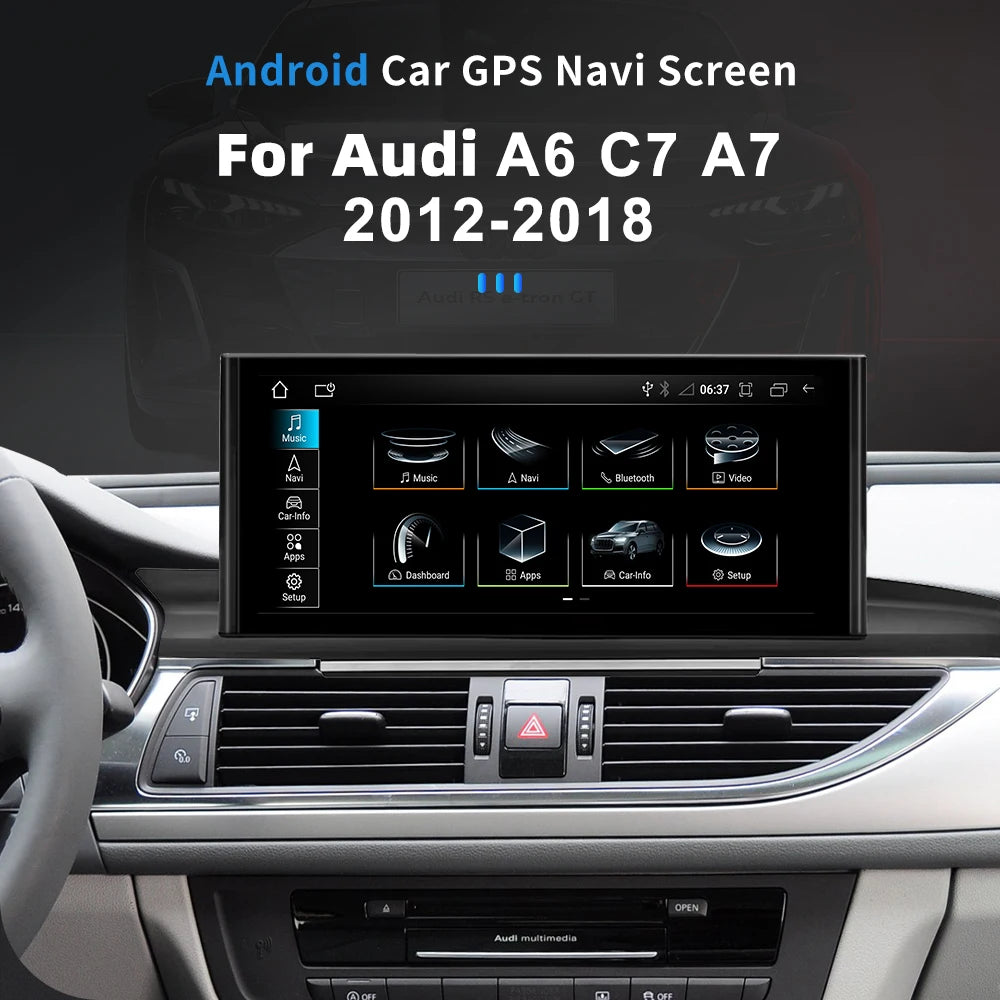 12.3" Android 13 Car Multimedia Stereo For Audi A6 C7 A7 2012-2018 Carplay