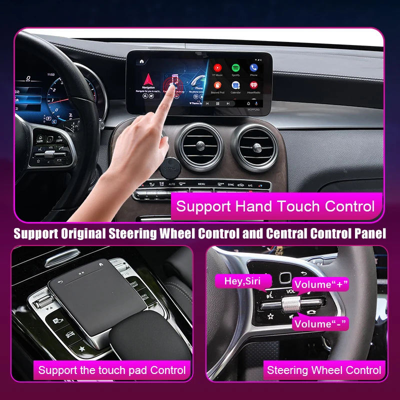 Full Screen Wireless Carplay & Android Auto for Mercedes S-Class(W222) E-Class(W212) 2014-2020 E-Class W213 2021-2023