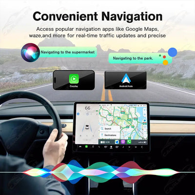 Wireless Apple Carplay Android Auto For Tesla Model Y / Model 3 2019-2024 CarPlay Retrofit Module