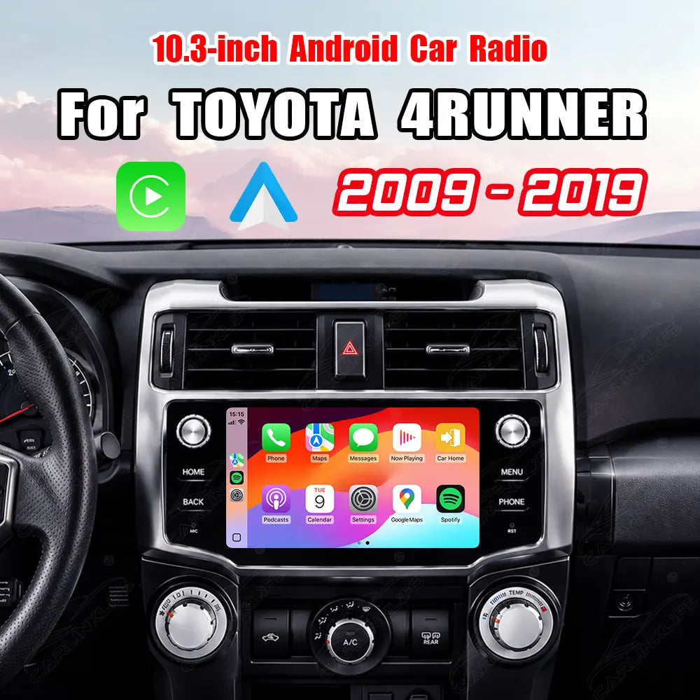 Toyota 4Runner (2009-2019) 10.3" Android Car Screen Upgrade with Wireless CarPlay & Android Auto